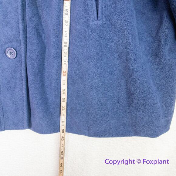 Woman Within Women's Plus Size‎ Fleece Swing Funnel-Neck Coat blue , size 4X - Picture 8 of 15